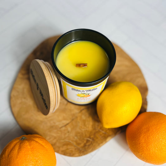 Citrus Agave Wooden Wick Candle