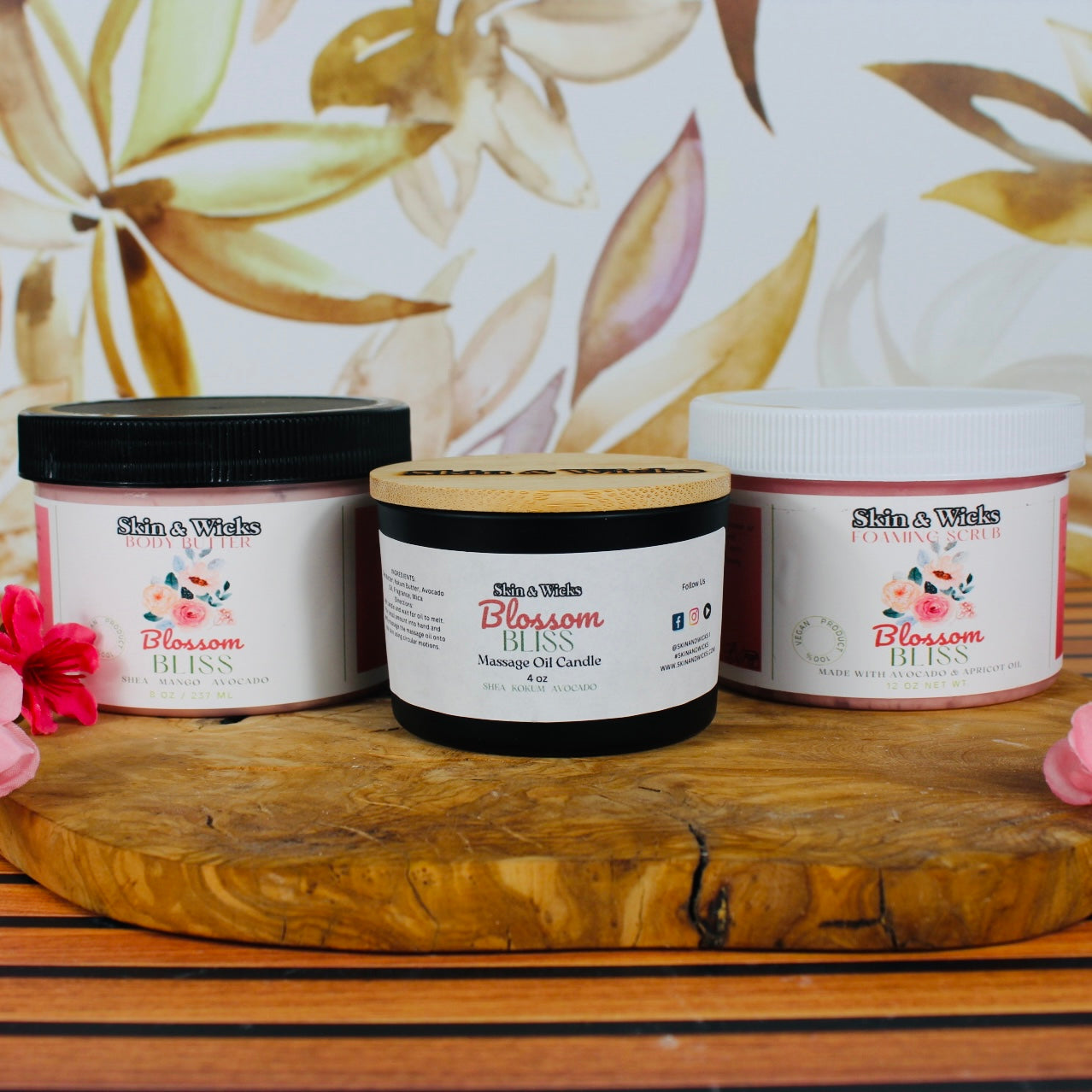 Blossom Bliss Body Butter & Foaming Scrub Gift Set