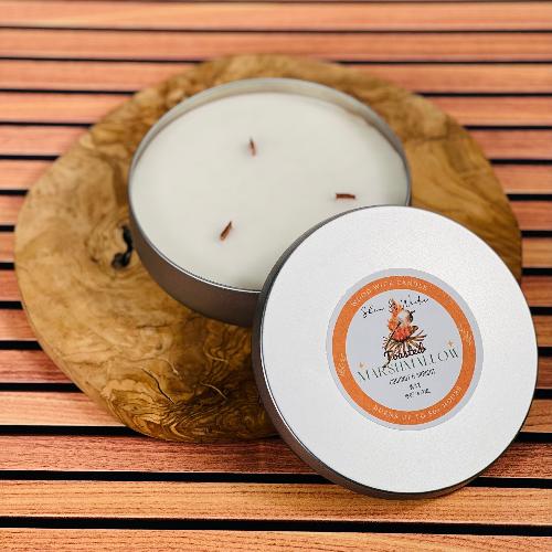 16oz Toasted Marshmallow Wooden Wick Candle