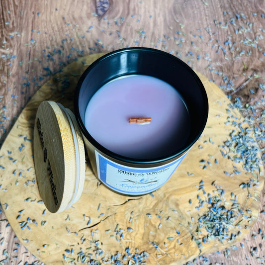 Lavender & Driftwood Wooden Wick Candle