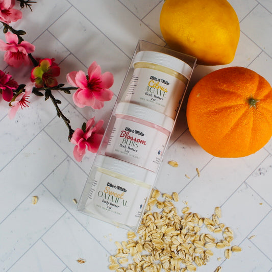 Body Butter Sampler Pack: Citrus Agave, Blossom Bliss & Sweet Oatmeal