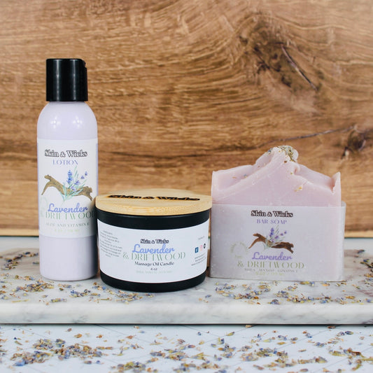 Lavender & Driftwood Organic Hand Lotion Set