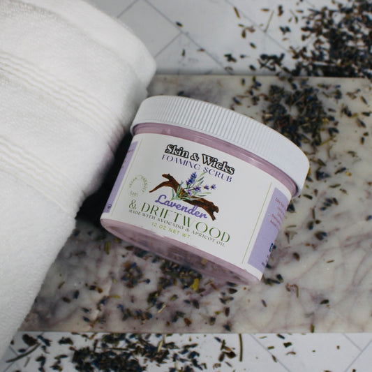 Lavender & Driftwood Foaming Organic Body Scrub