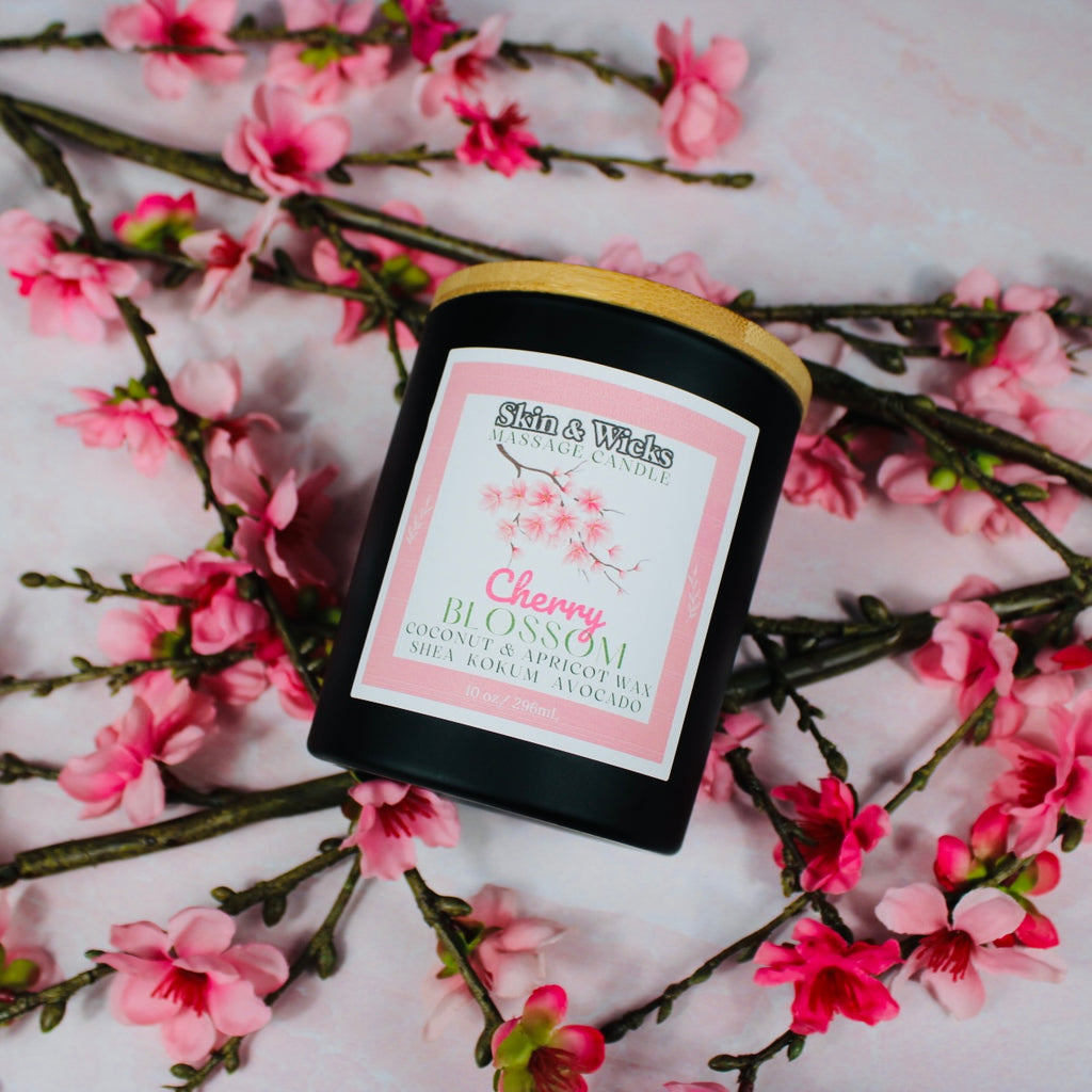 8oz Cherry Blossom Wooden Wick Candle