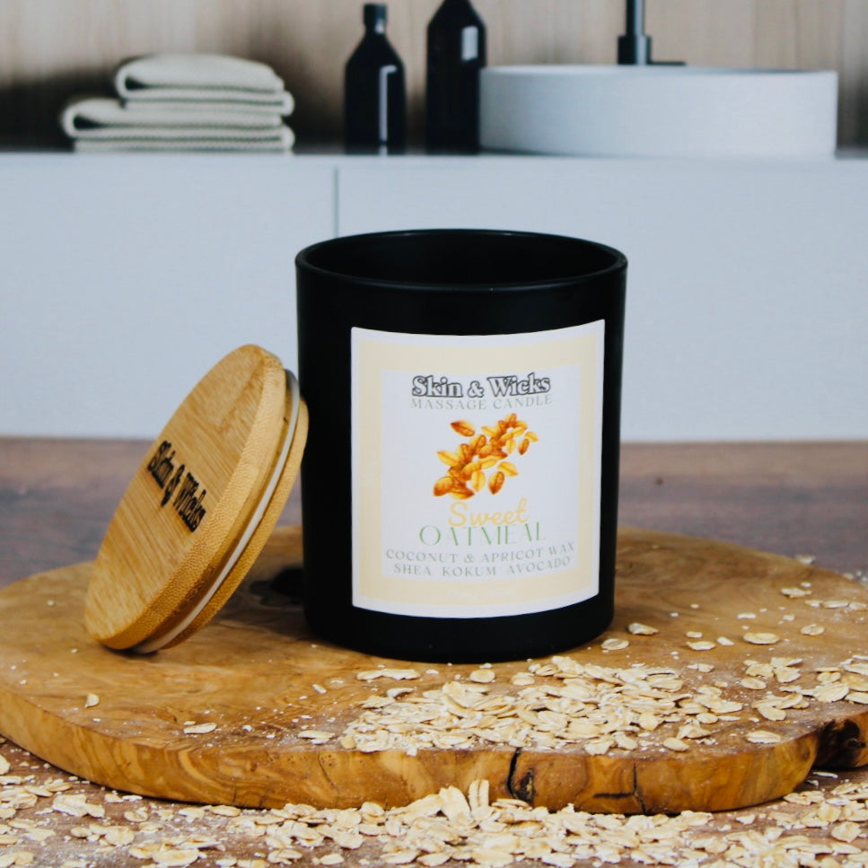 8oz Sweet_Oatmeal_Wooden_Wick_Candle