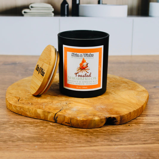 8oz Toasted Marshmallow Wooden Wick Candle