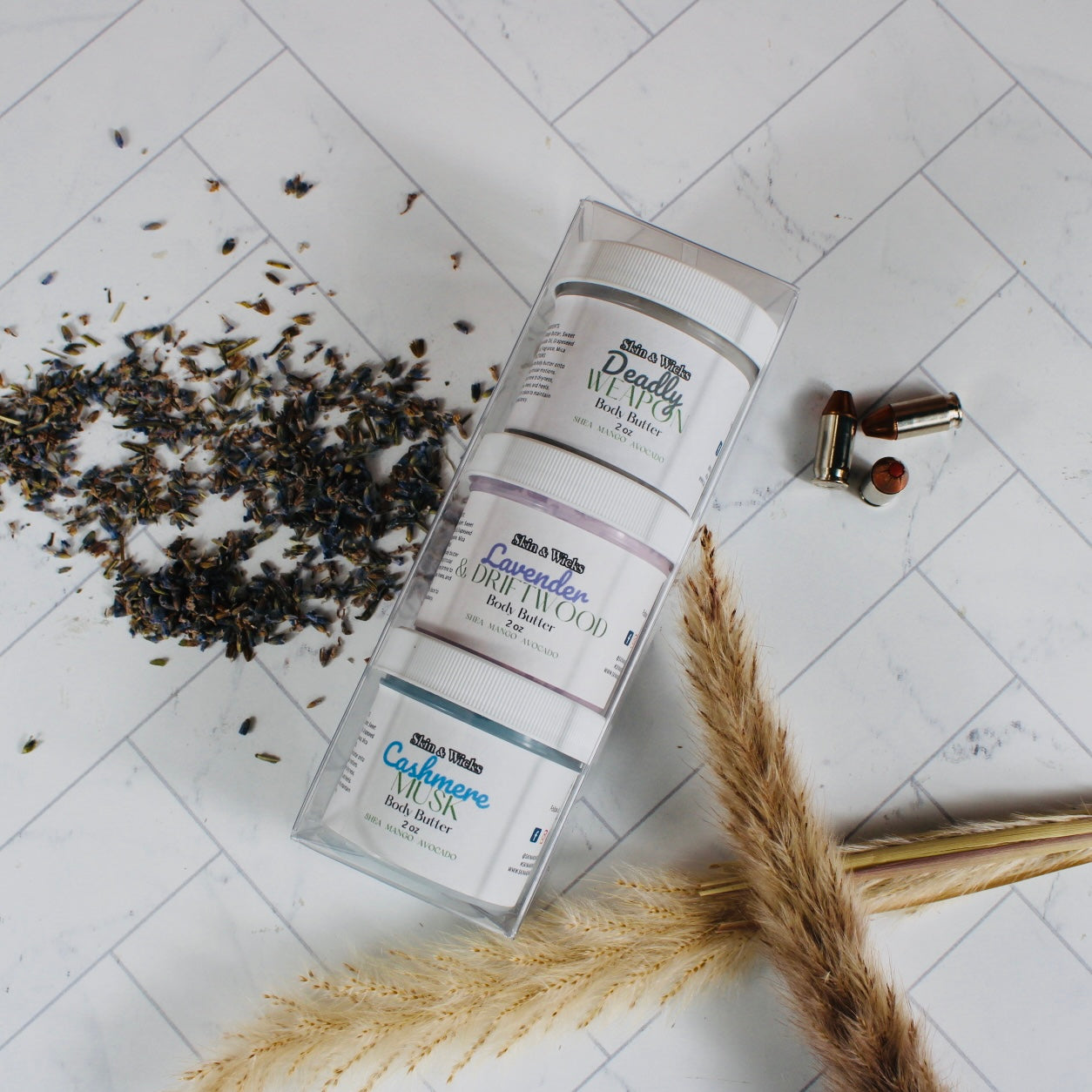 Body Butter Sampler Pack: Deadly Weapon, Cashmere Musk & Lavender & Driftwood