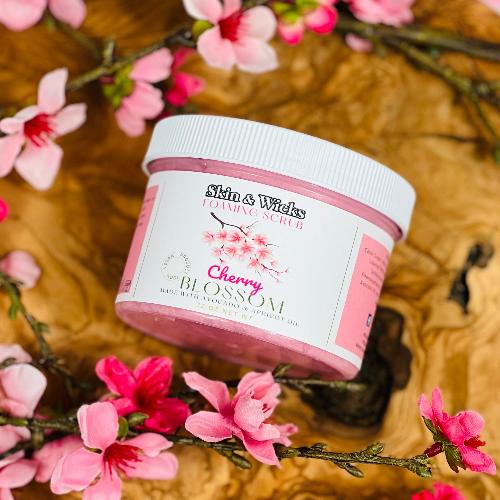 12oz Cherry Blossom Foaming Organic Scrub