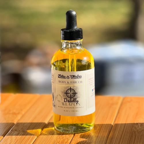 6oz Bottle Deadly Weapon Organic Body Oil