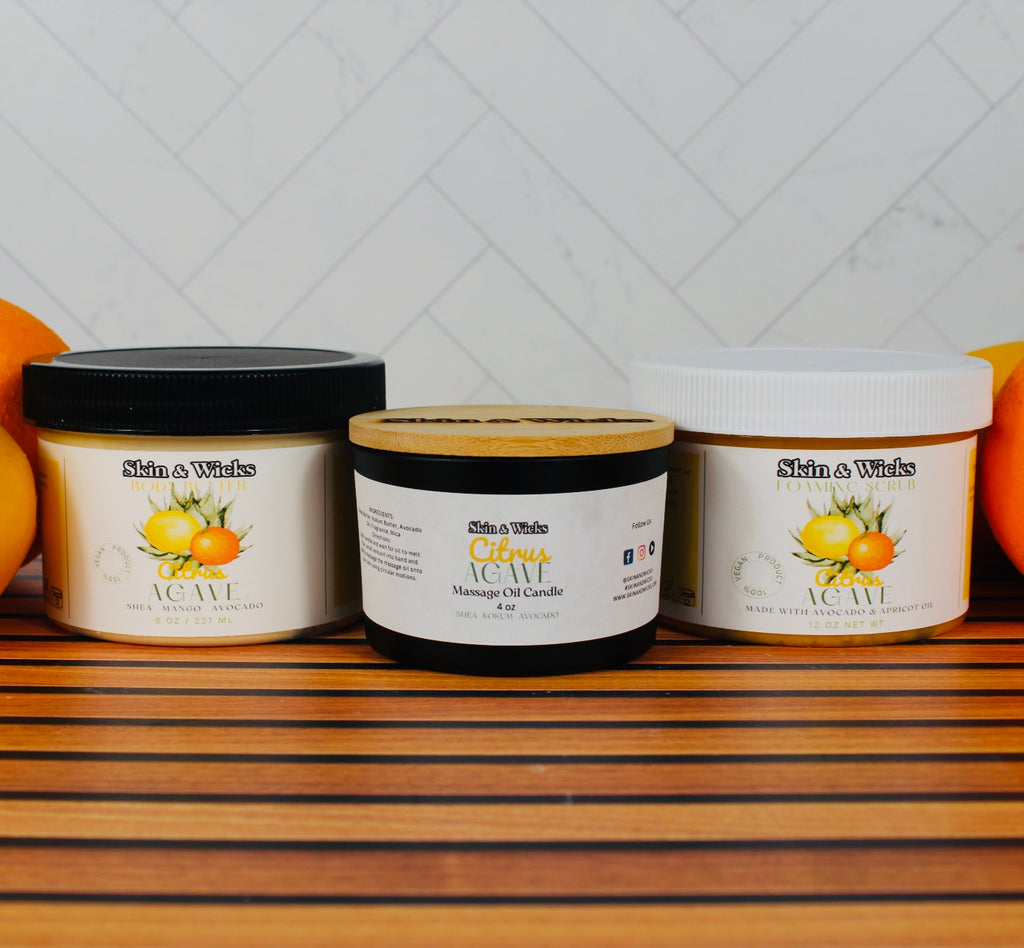 Citrus Agave Body Butter & Foaming Scrub Gift Set