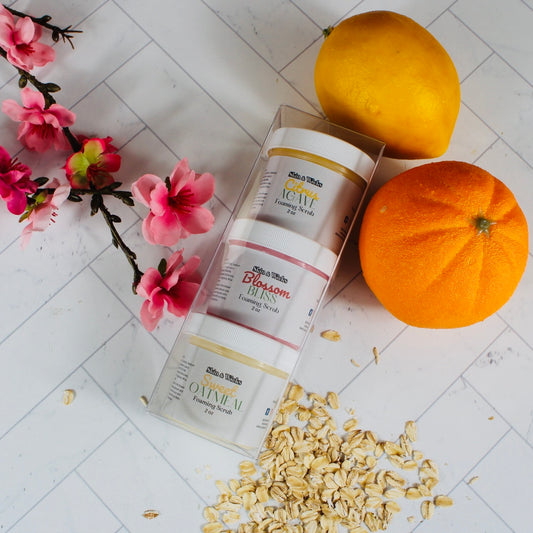 Foaming Scrub Sampler Pack: Citrus Agave, Blossom Bliss & Sweet Oatmeal