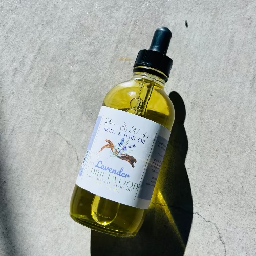 6oz Bottle Lavender & Driftwood Organic Body Oil